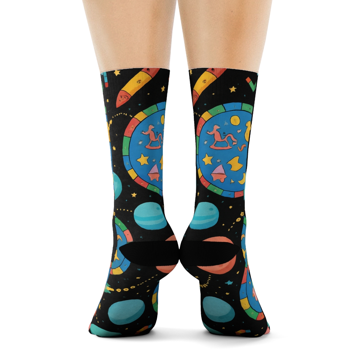 Childcare Worker Starfield Play Mat Panorama trendy patterned crew socks