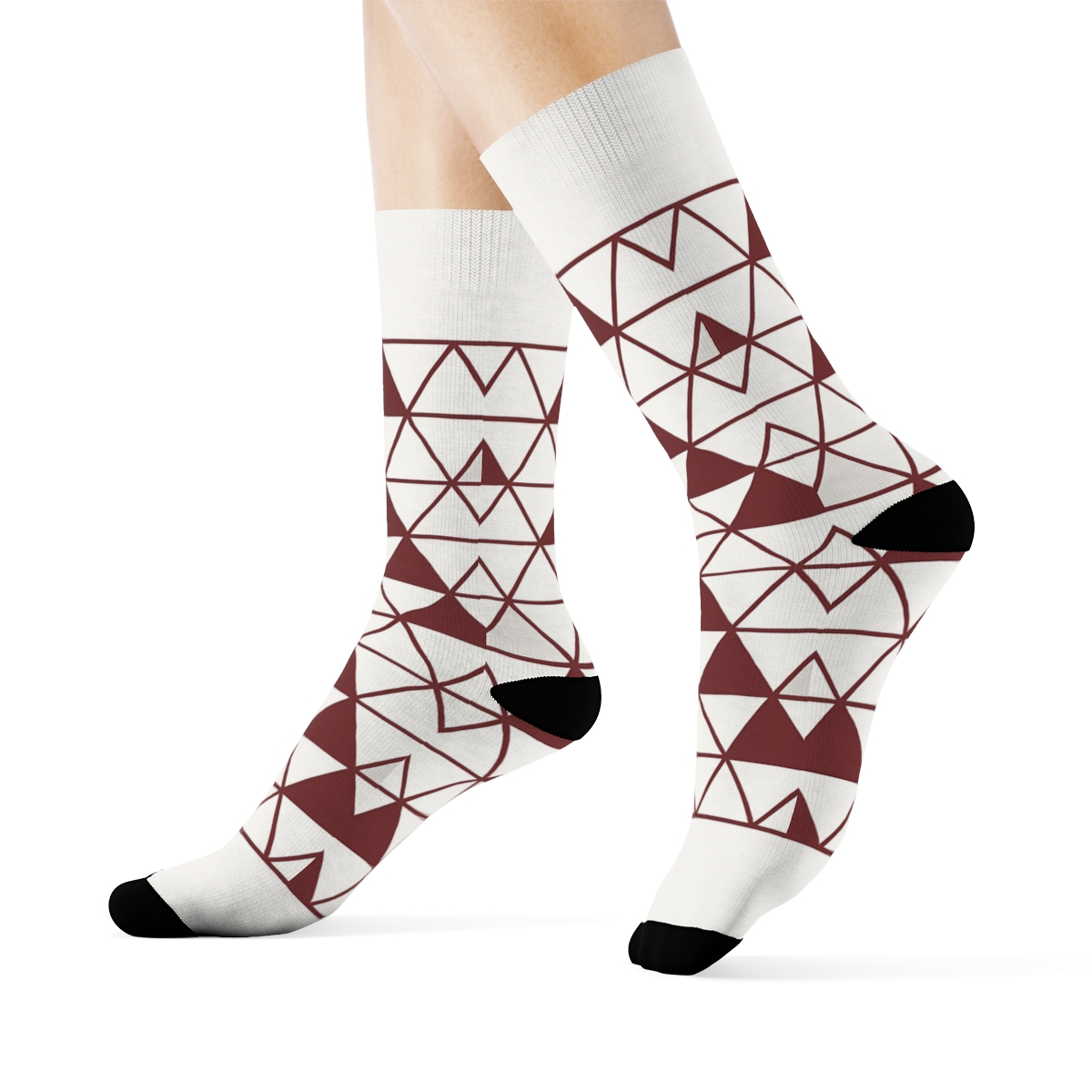 Micro Triangle Flip Tessellation soft everyday crew socks