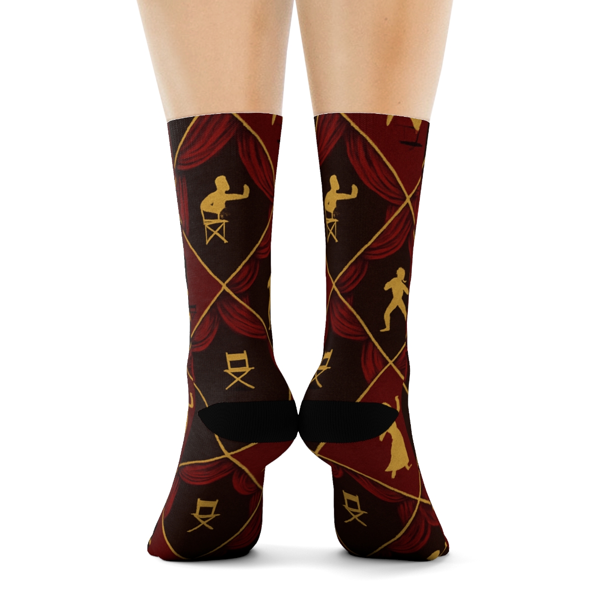 Curtain Lattice Actor Pattern comfortable cotton crew socks