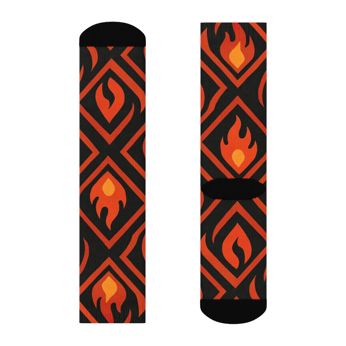 Tessellated Torch Chevron premium sports crew socks