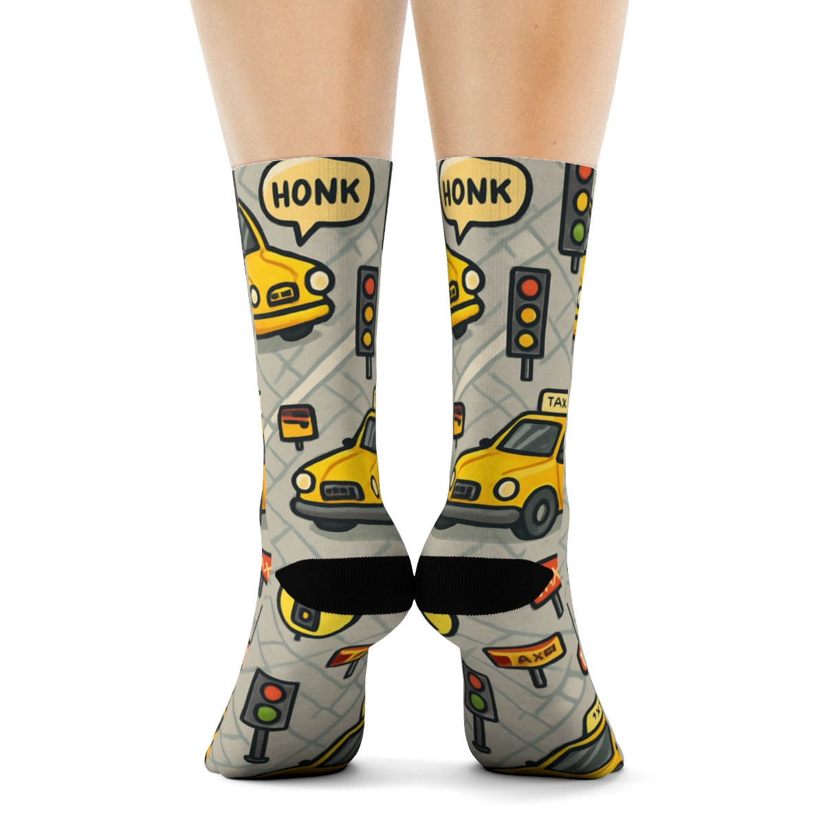 Street Grid Parade For Rideshare Driver custom crew socks