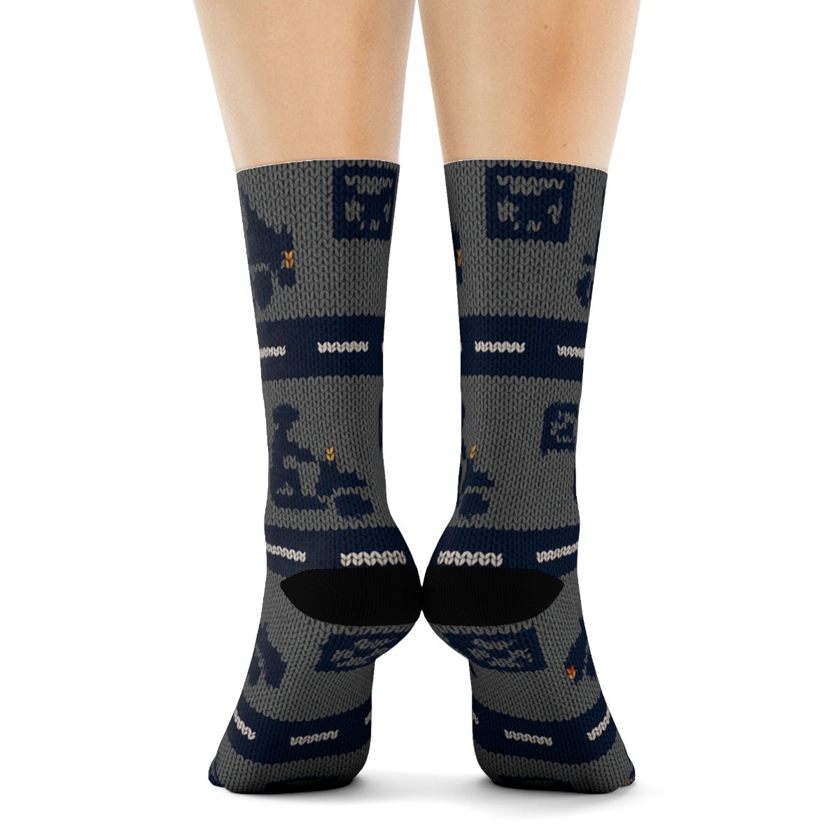 Courier Crafted Road Marking Bands designer printed crew socks