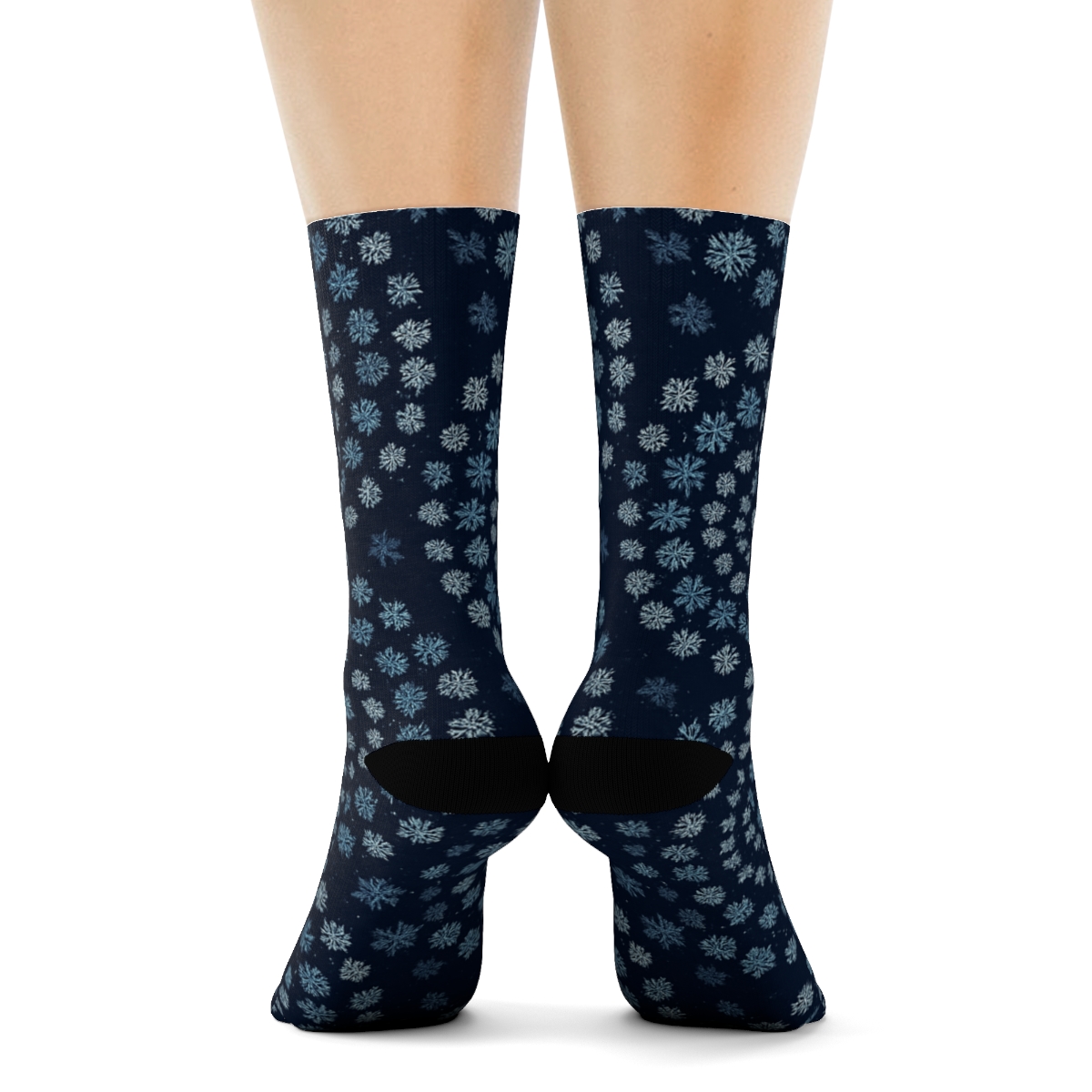 Midnight Snowflake Ring Xmas Edition stylish athletic crew socks