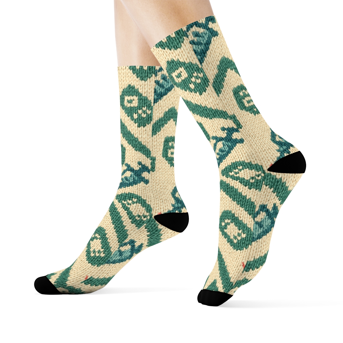 Doctor Knit Illusion Syringe Chevron stylish athletic crew socks