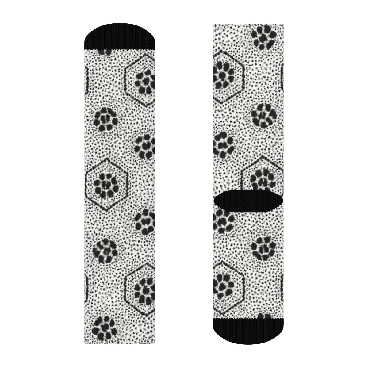 Monochrome Micro Spot Lattice stylish athletic crew socks