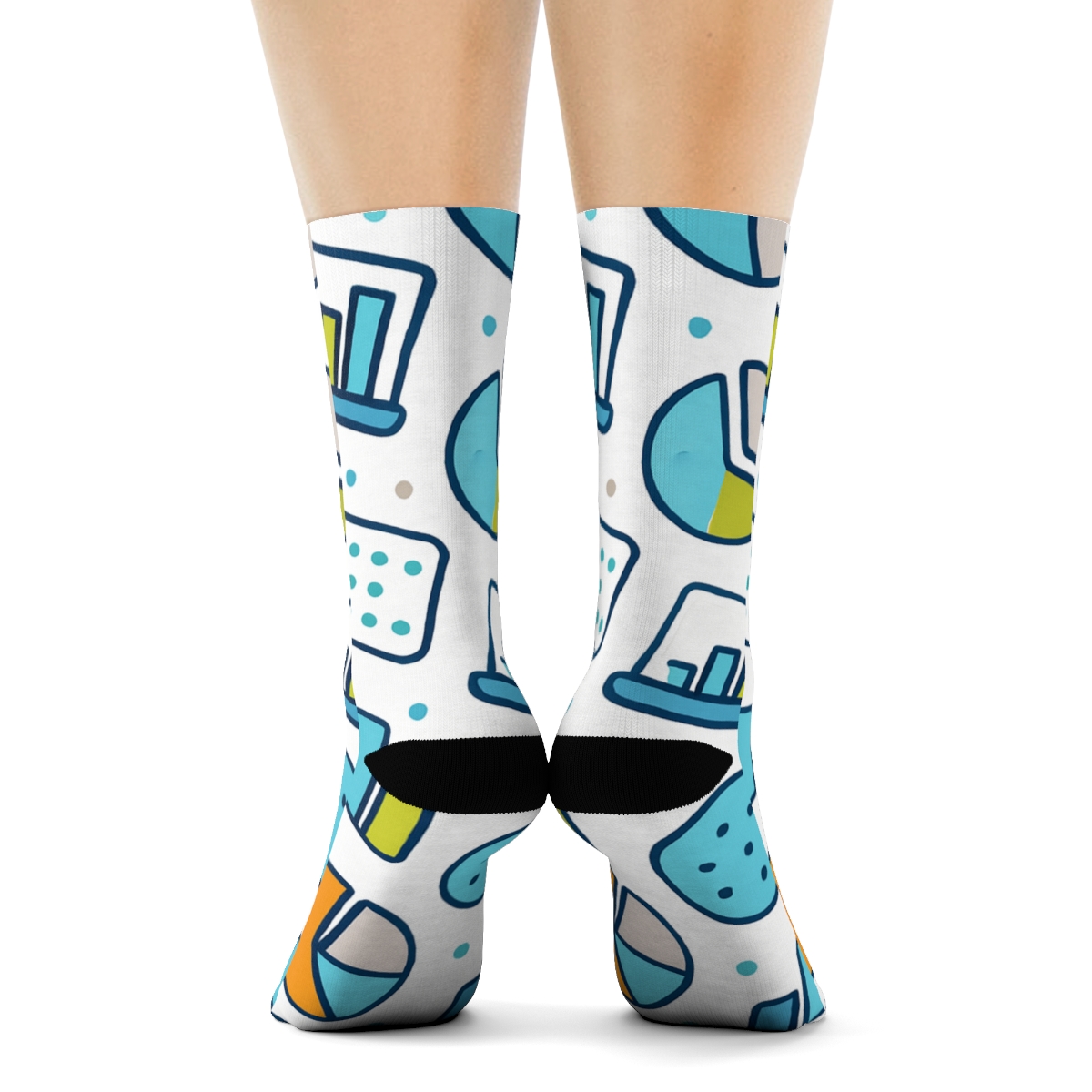 Trendline Carnival For The Data Analyst designer printed crew socks