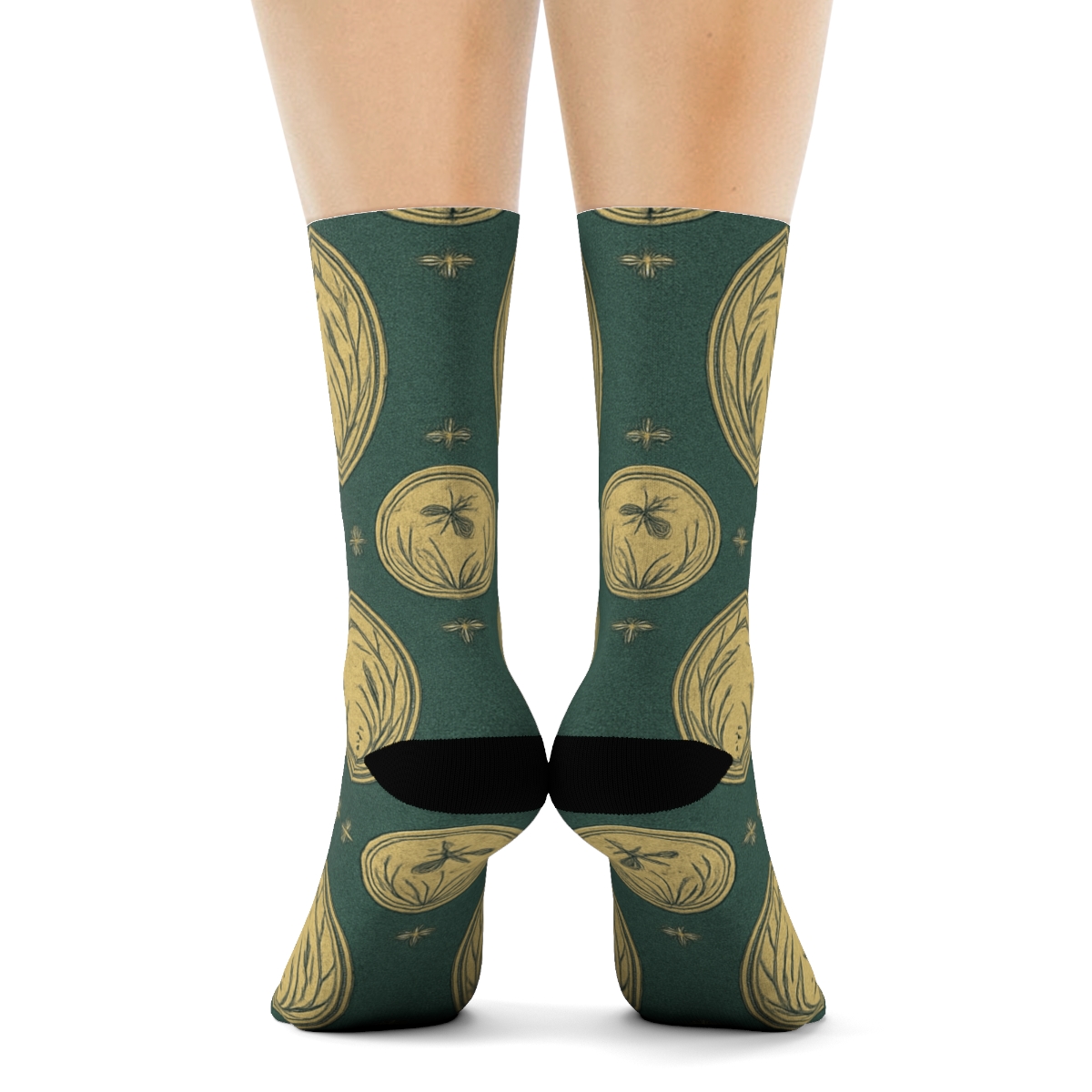 Frog Crown Medallions comfortable cotton crew socks