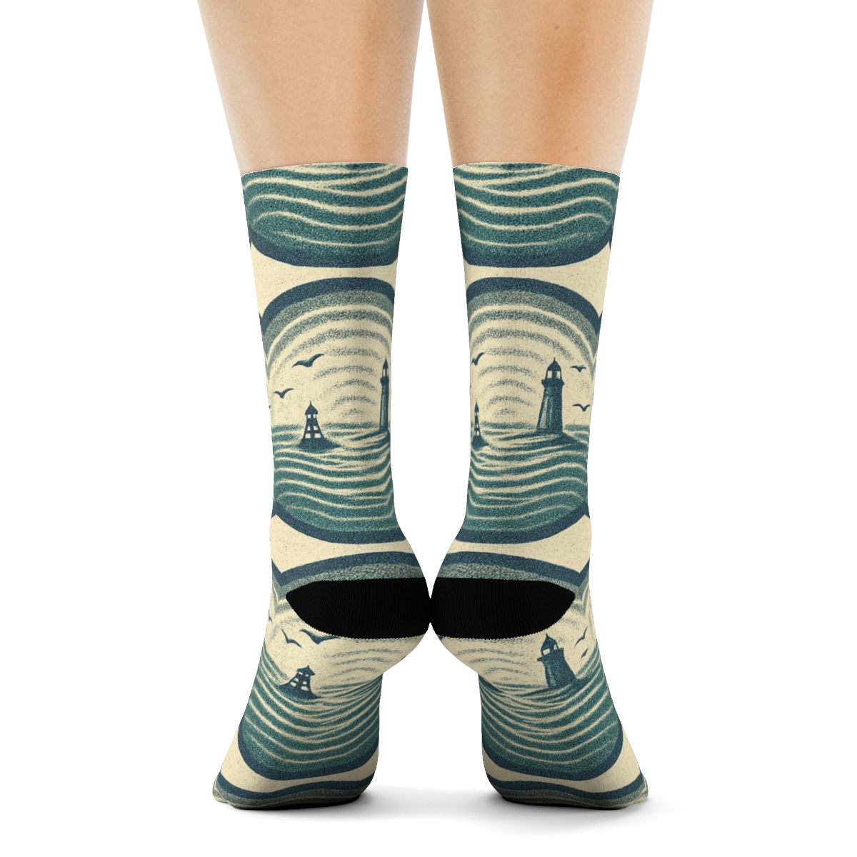Lighthouse Concentric Coast premium sports crew socksLighthouse Concentric Coast Crew Socks - Image 4