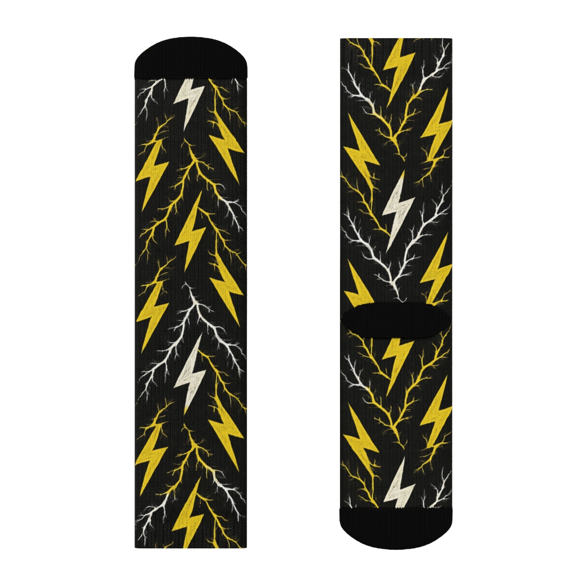 Fractal Bolt Chevron Grid custom crew socks