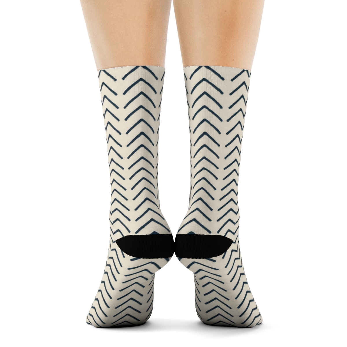 Micro Chevron March unique graphic crew socks
