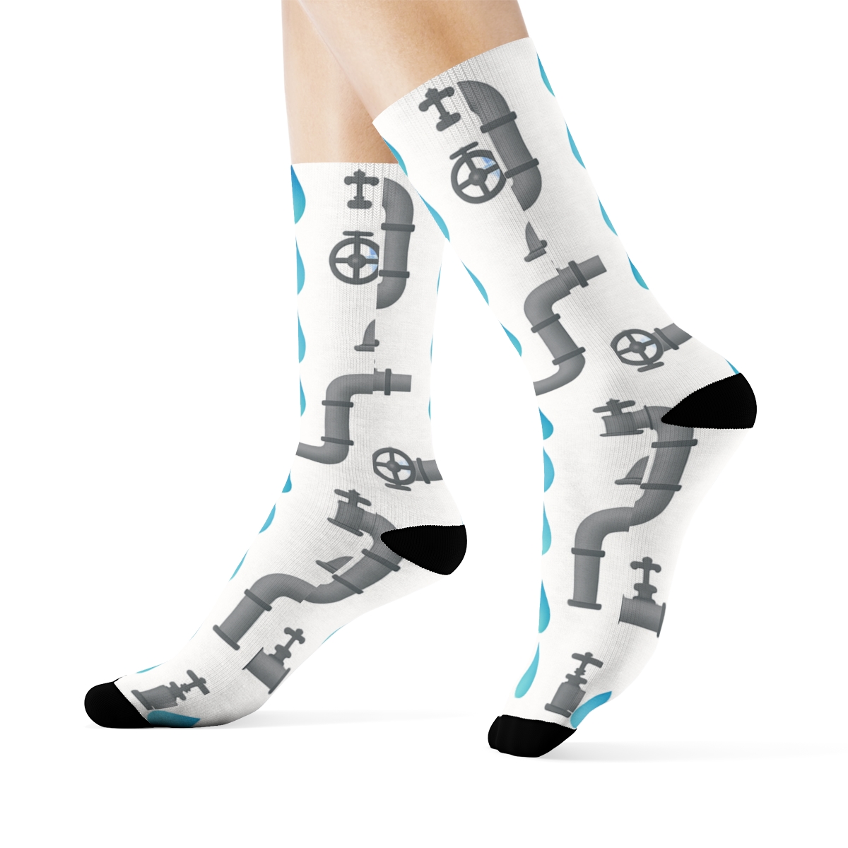 Plumber Galaxy Flow Grid premium sports crew socks