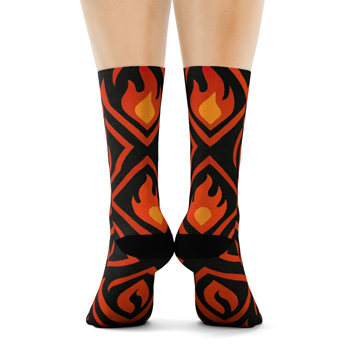 Tessellated Torch Chevron premium sports crew socks