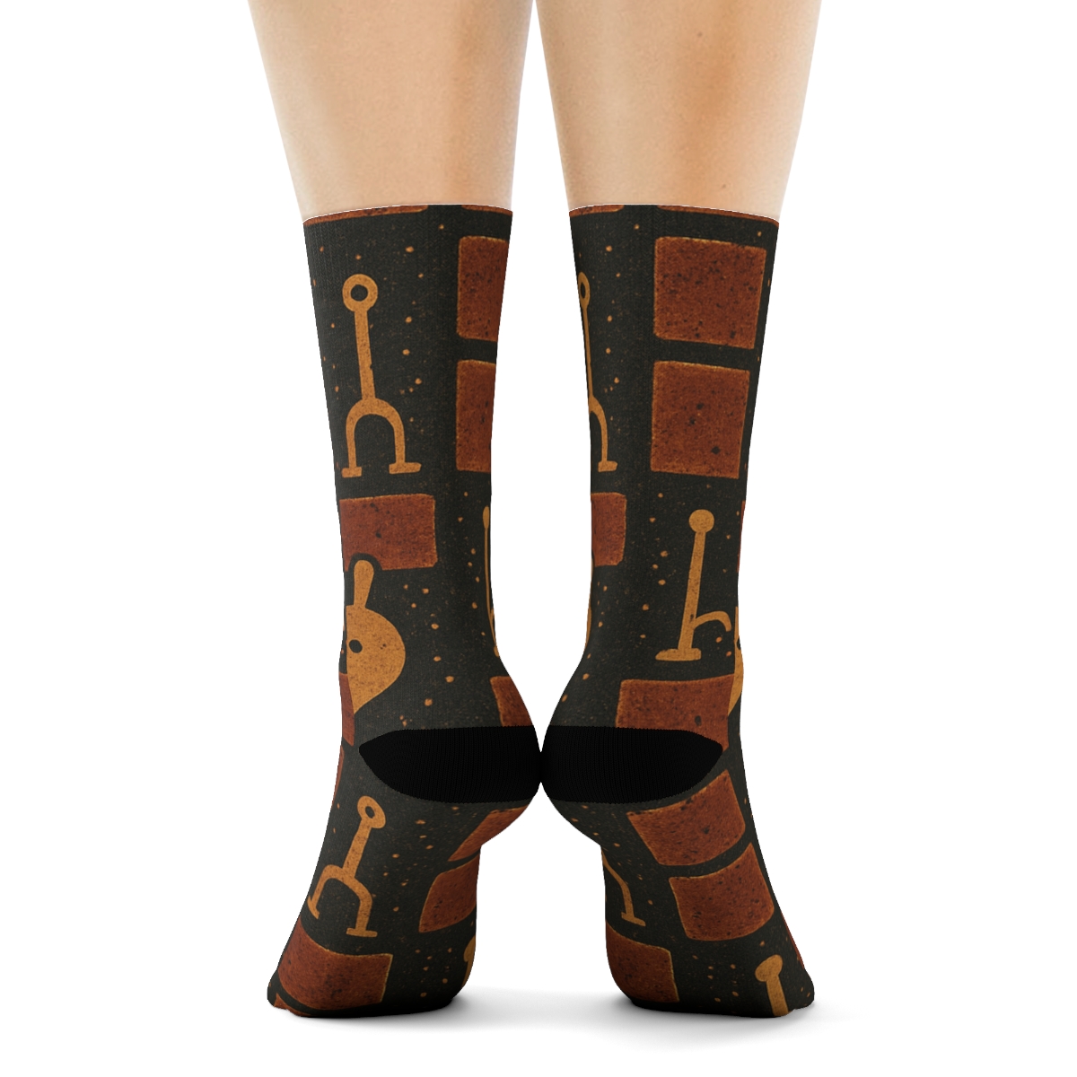 Brickwork Mantel Heart Tile Lattice premium sports crew socks