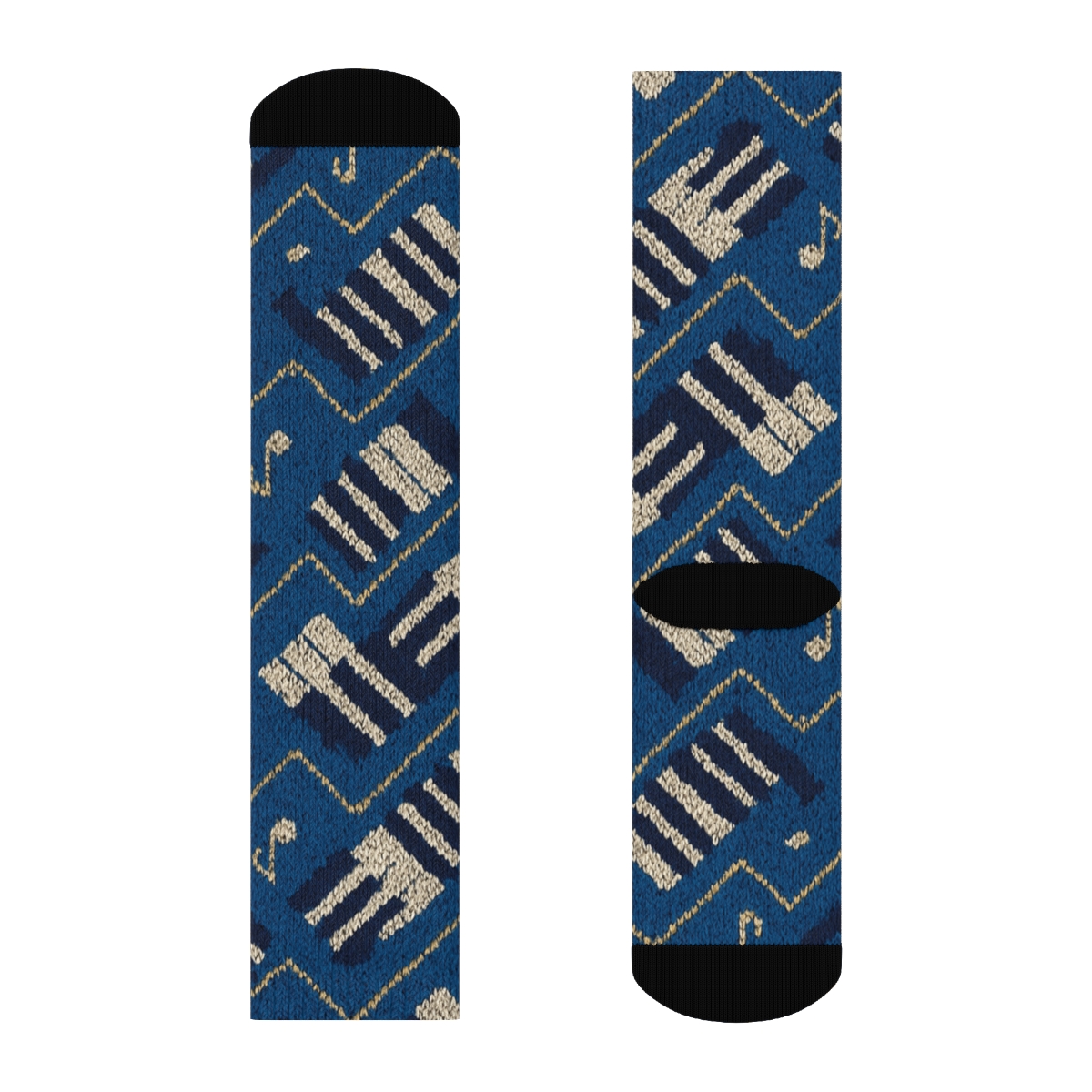 Piano Key Chevron For Musician Nights trendy patterned crew socks