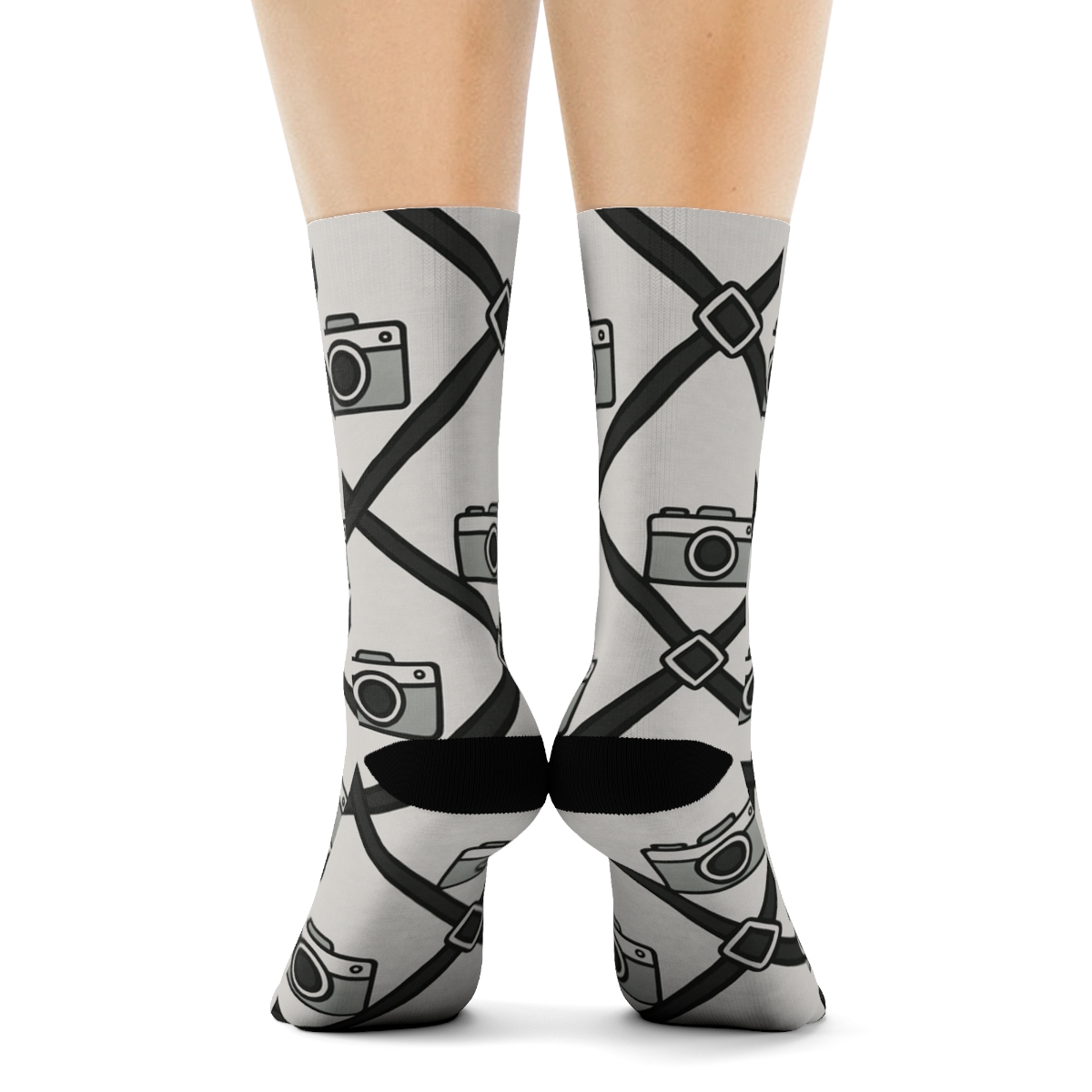 Camera Strap Lattice For Photographer Charm soft everyday crew socks