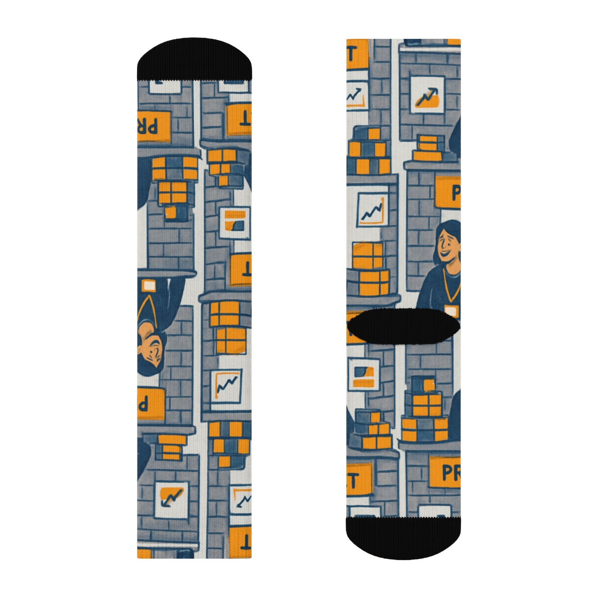 Trade Show Wraparound In Salesperson Style personalized crew socks