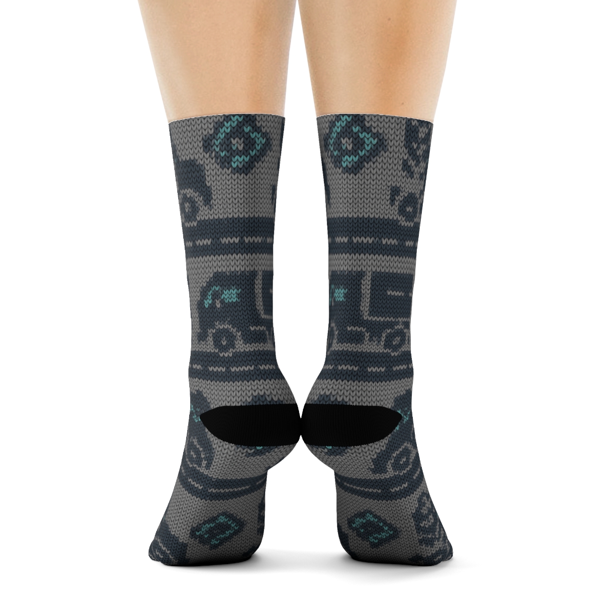 Knitted Mirage For The Truck Driver Road Quilt trendy patterned crew socks