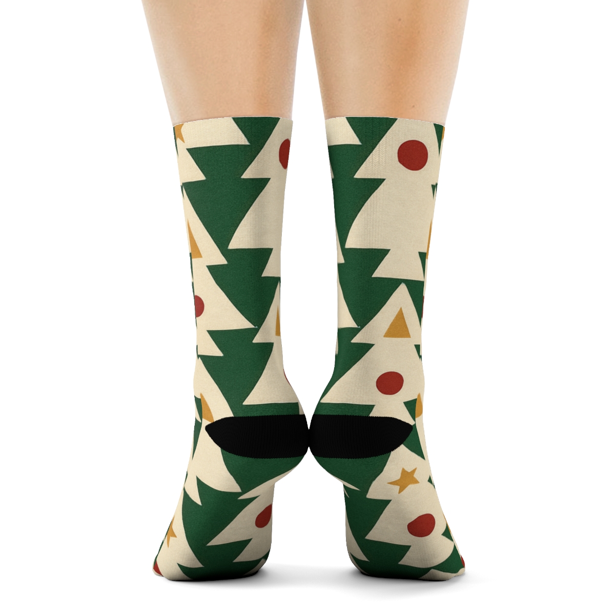 Christmas Tree Tessellation soft everyday crew socks