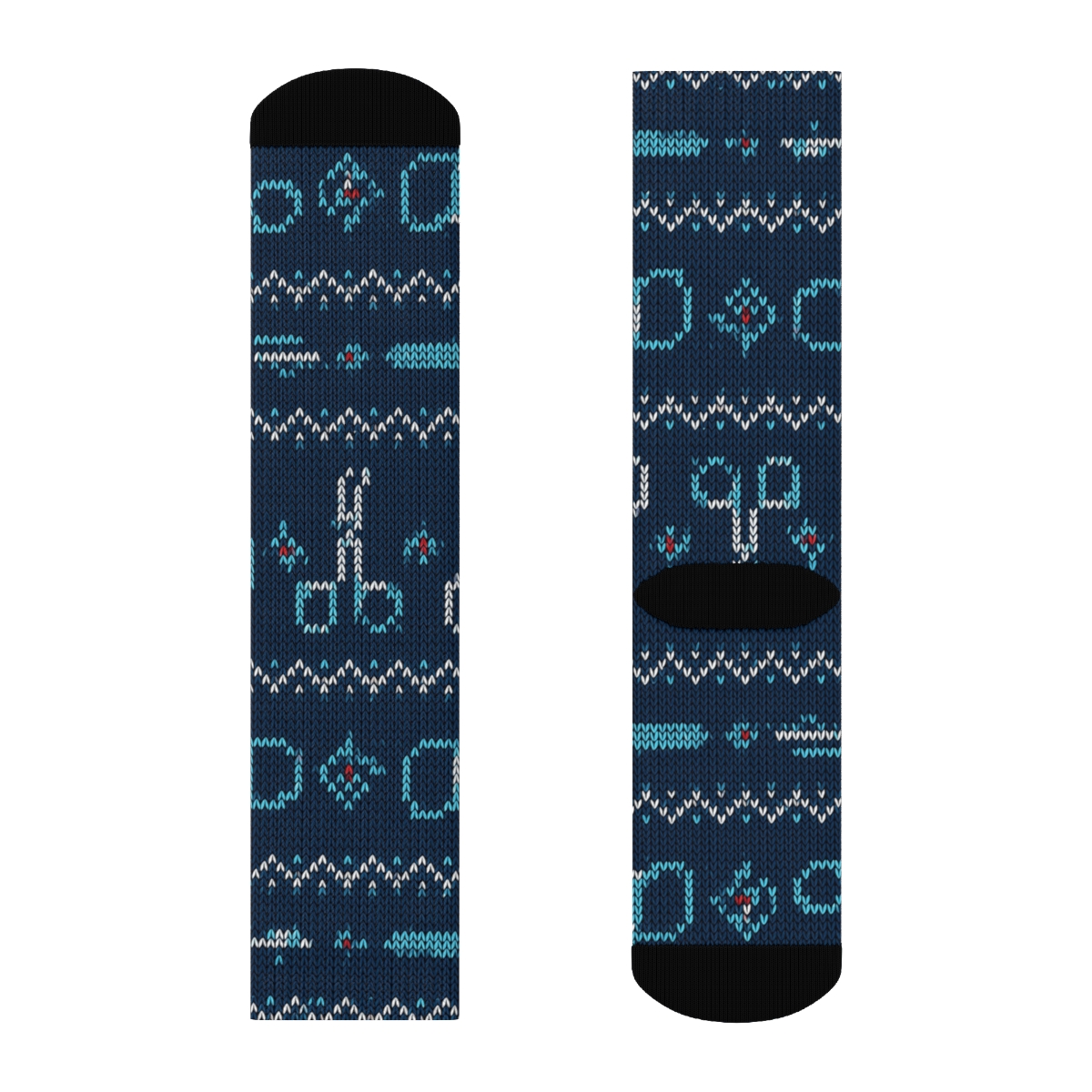 Knitted Surgeon Instrument Fair Isle stylish athletic crew socks