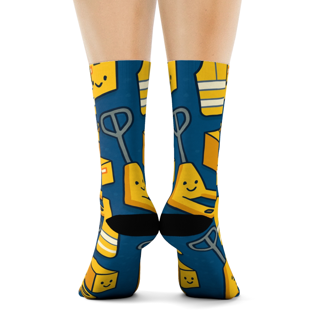 Pallet Jack Parade For Warehouse Worker Print stylish athletic crew socks