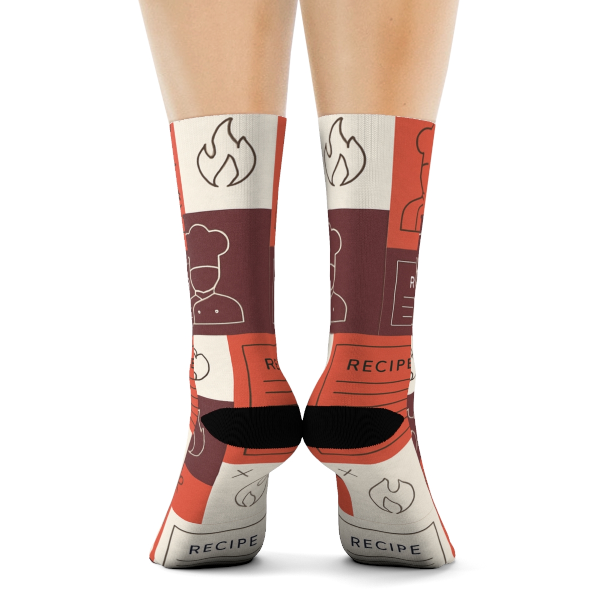 Recipe Card Tiles With Chef Motifs premium sports crew socks