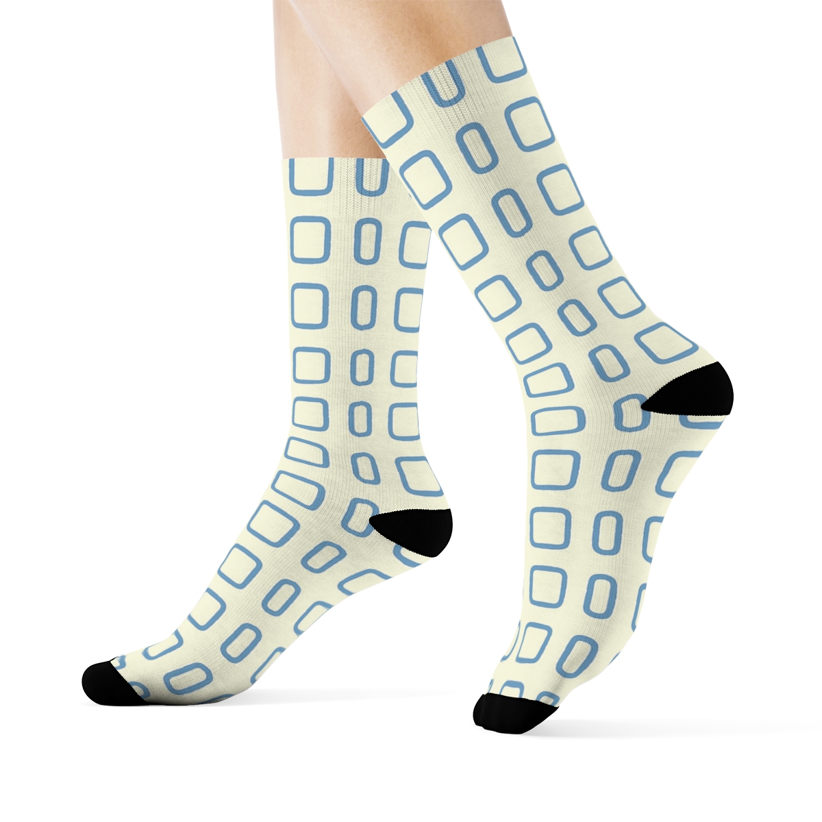 Micro Pin Grid stylish athletic crew socks