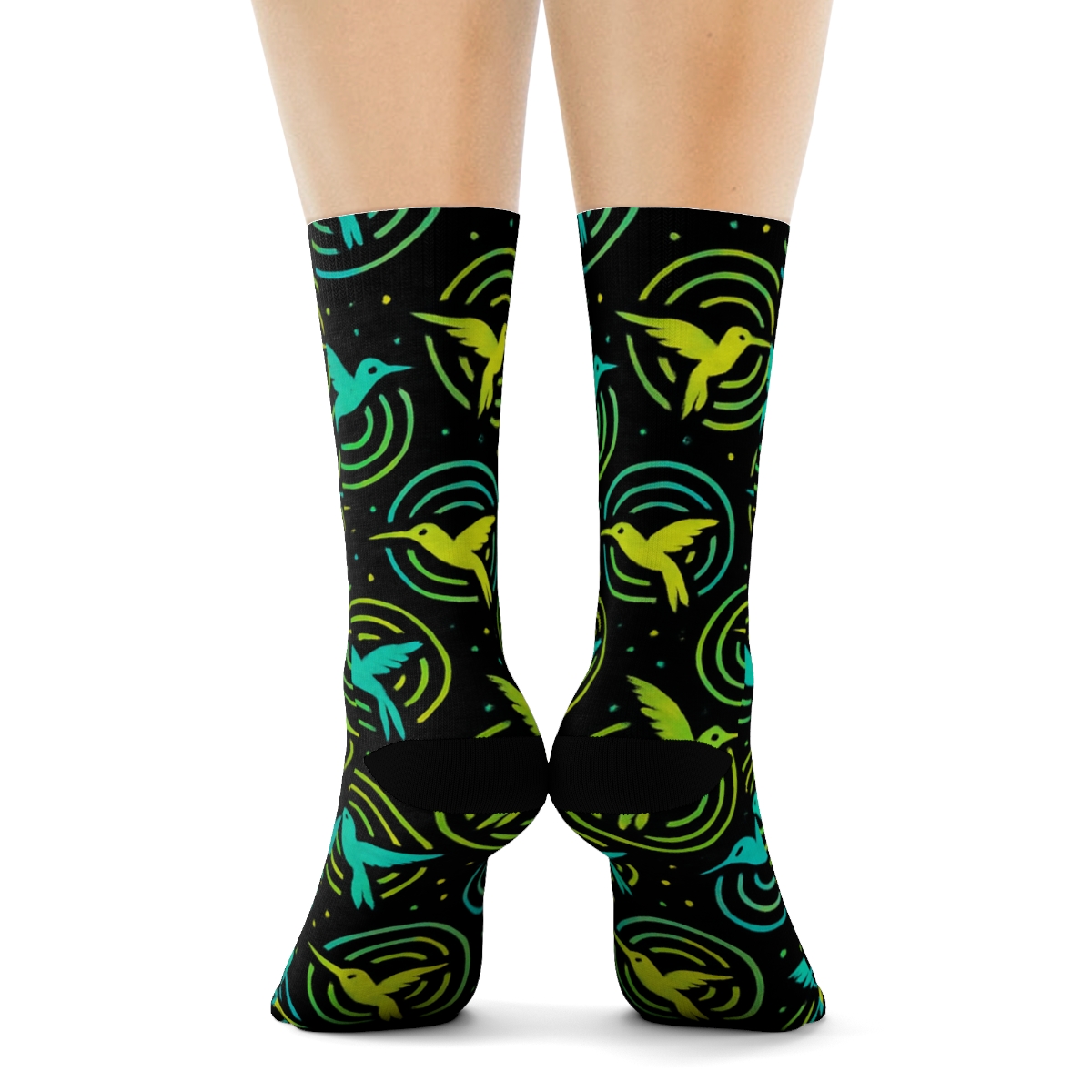 Night Chorus Constellation With Hummingbird Rhythm comfortable cotton crew socks
