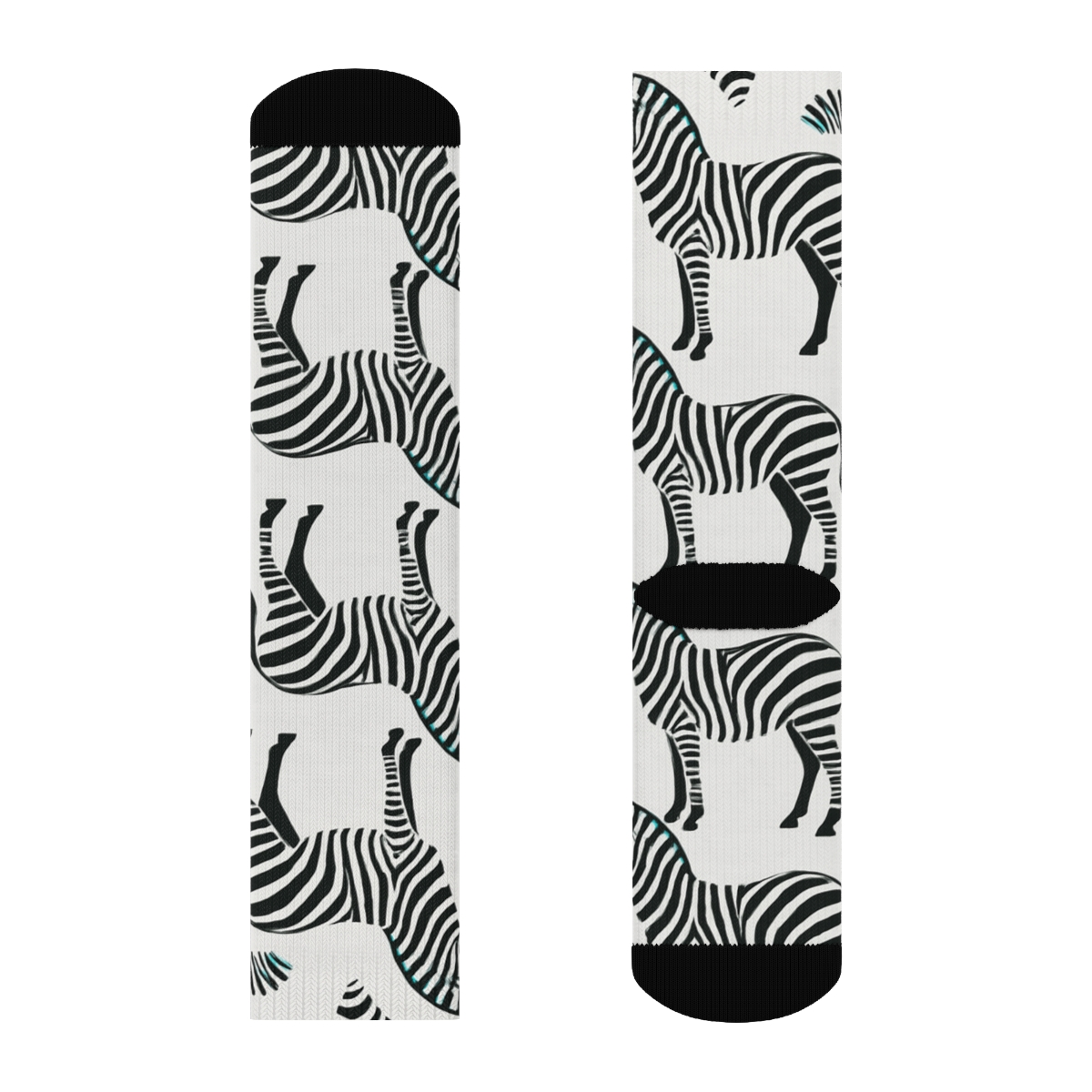 Teal Mirror Stripe Silhouette Lattice personalized crew socks
