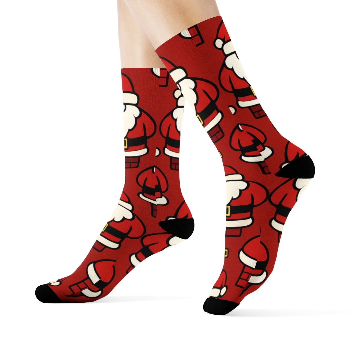 Mirrored Santa Chimney Entry Tiles custom crew socks