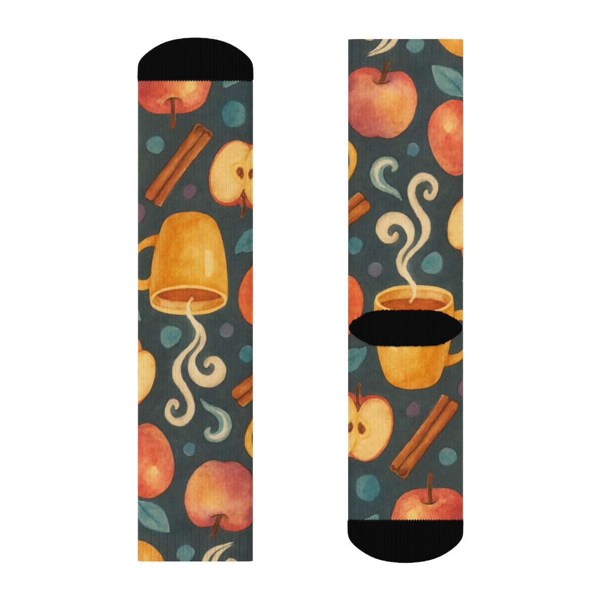 Cider Mugs Scatter trendy patterned crew socks