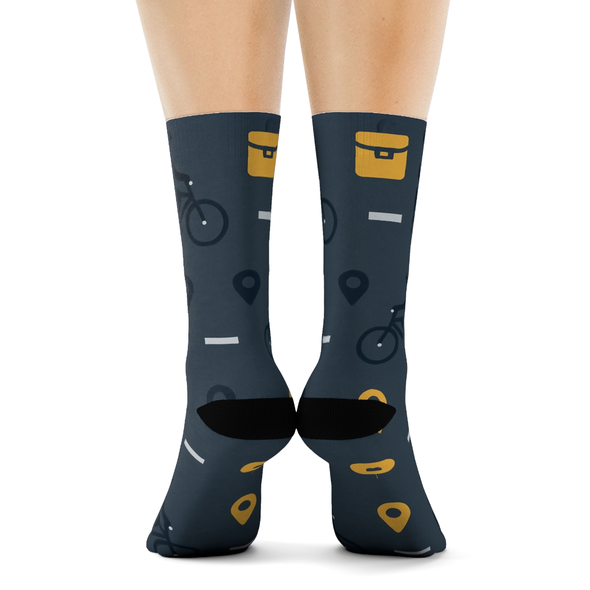 Asphalt Gray Route Bands For Courier Life personalized crew socks