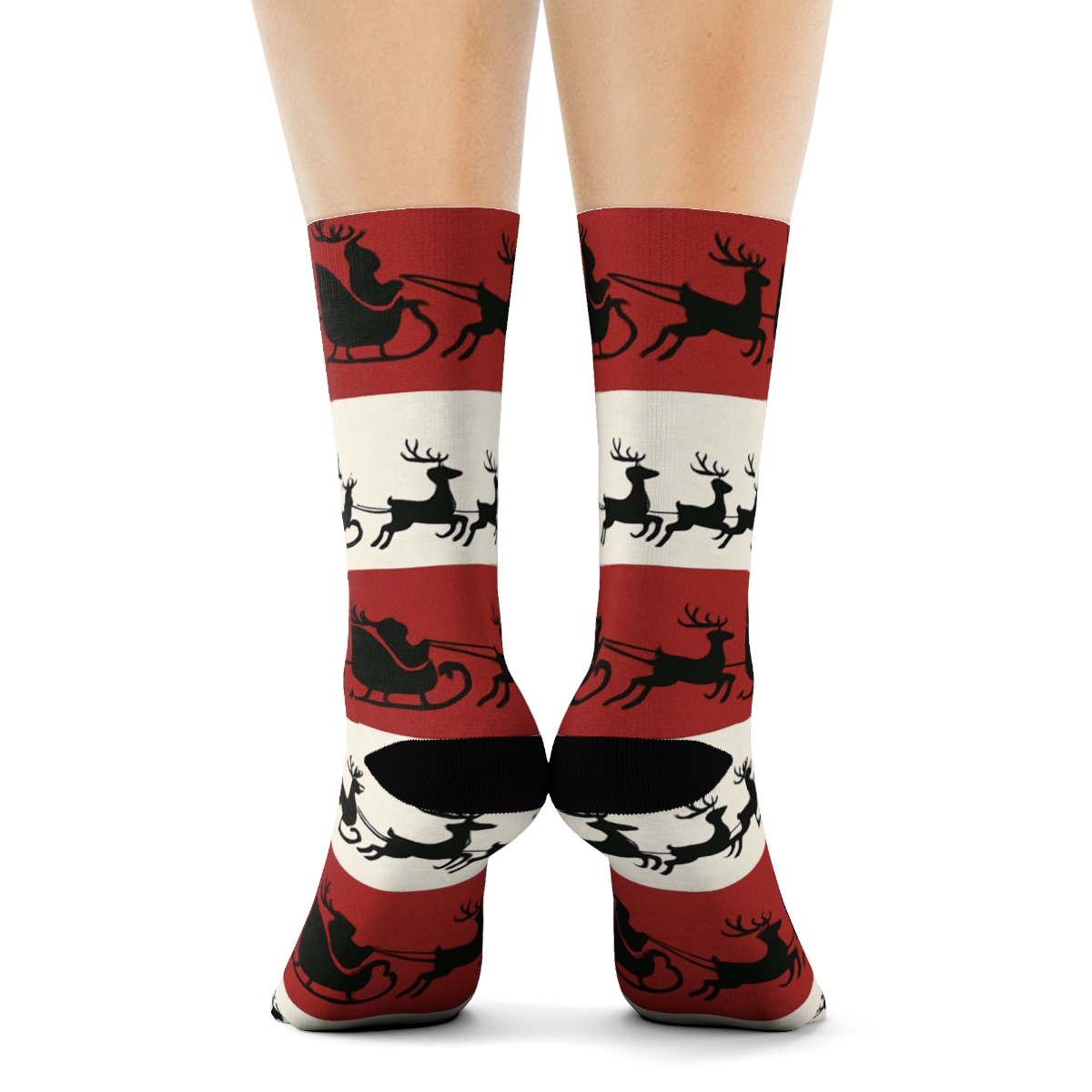Chimney Strip Pattern (Santa Edition) soft everyday crew socks
