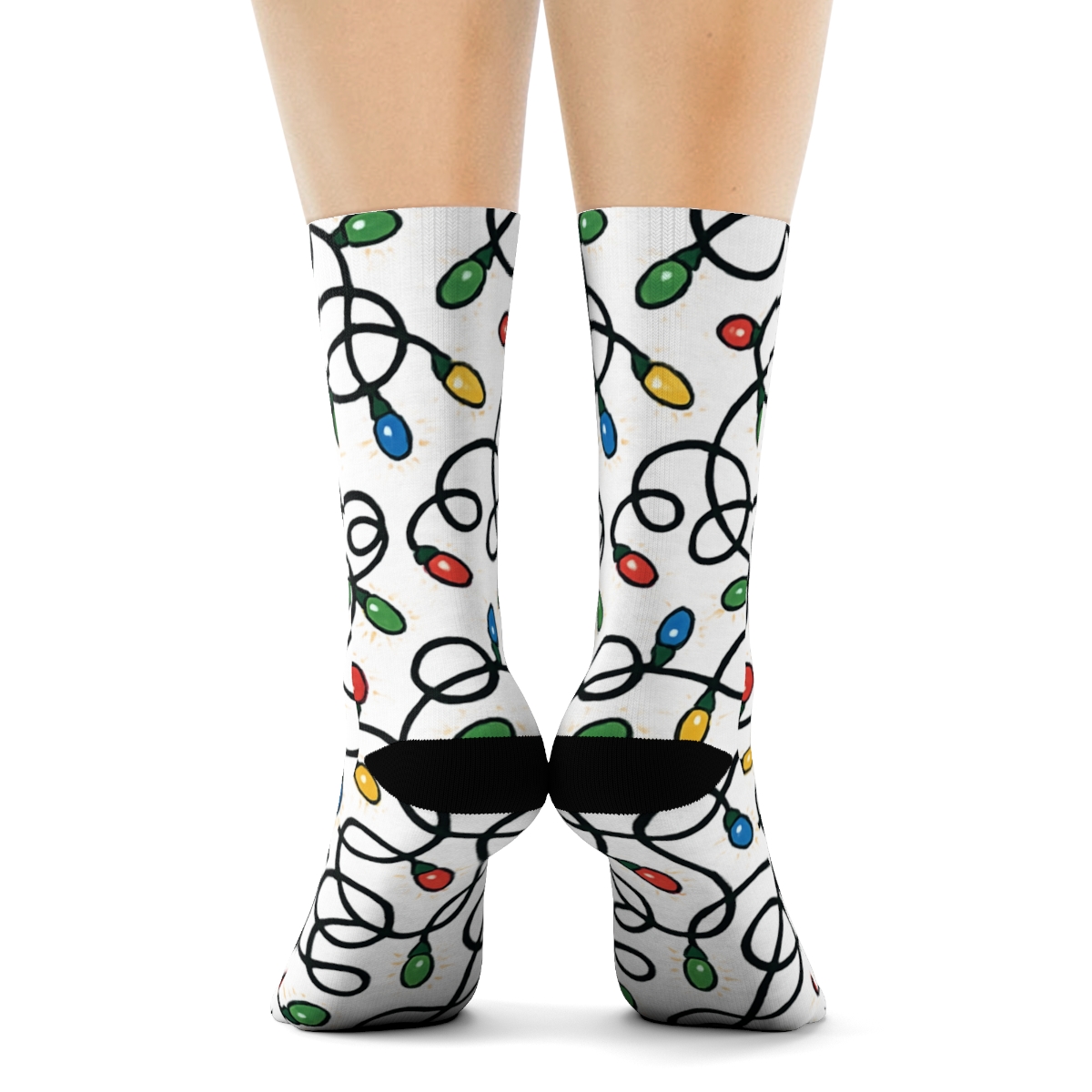 Tangled Multicolor Light Tangle Scatter unique graphic crew socks