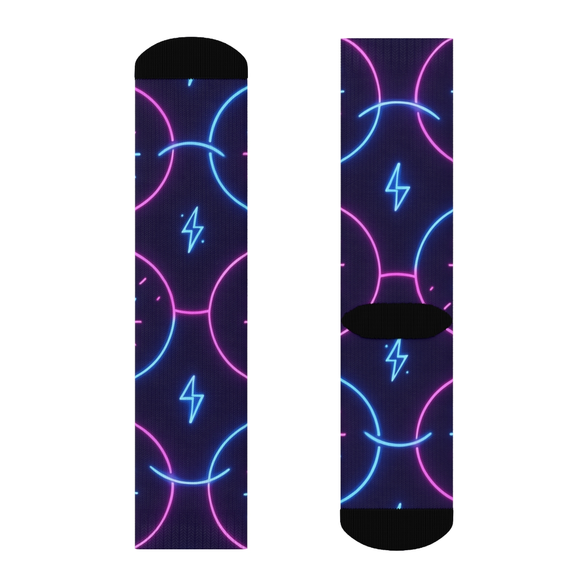 Neon Arc Tessellation premium sports crew socks
