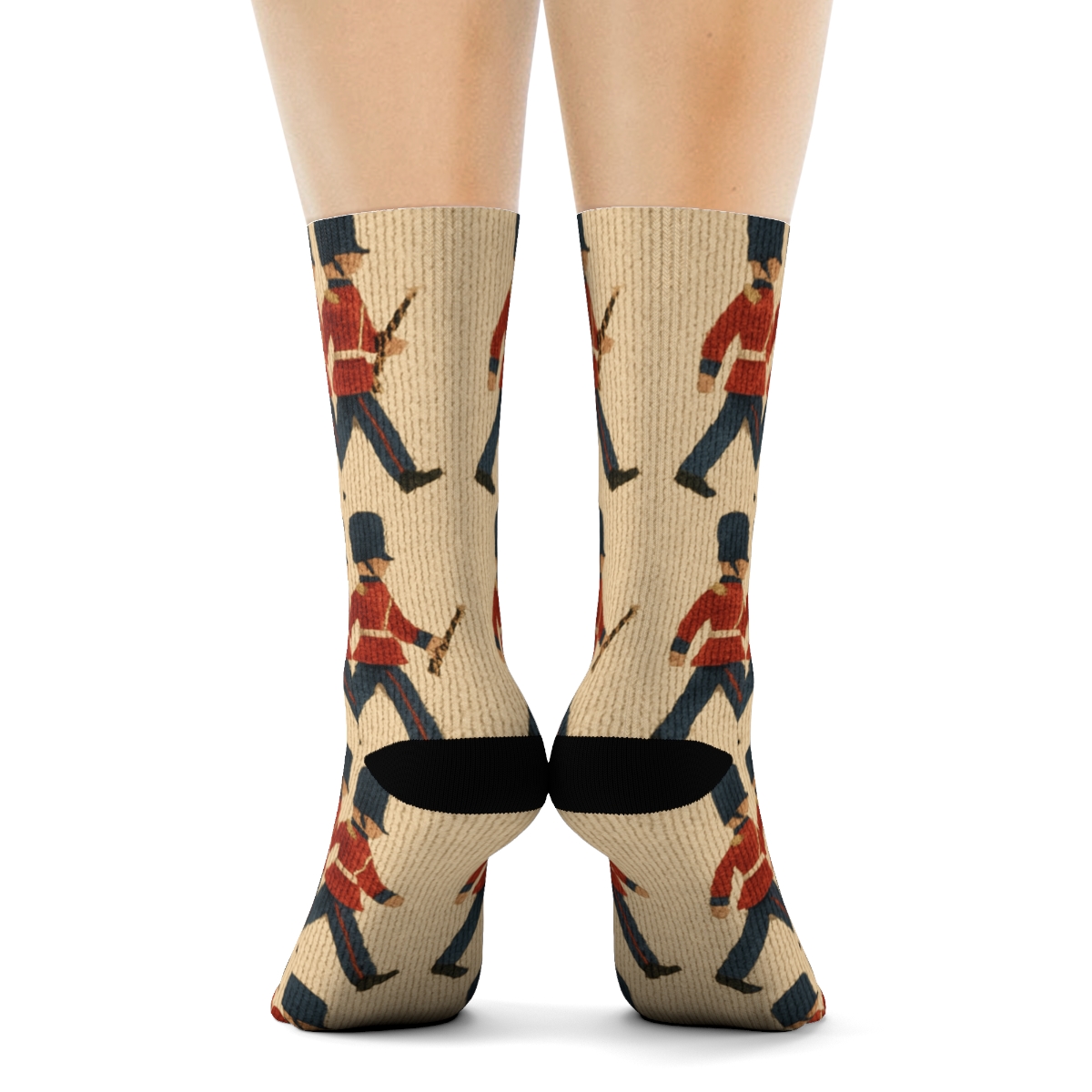 Toy Soldier March Holiday Rhythm trendy patterned crew socks