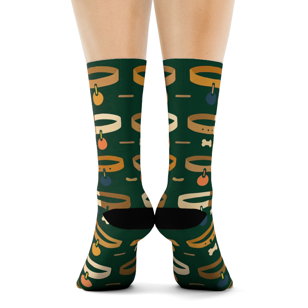 Dog Collars In Botanical Grid stylish athletic crew socks