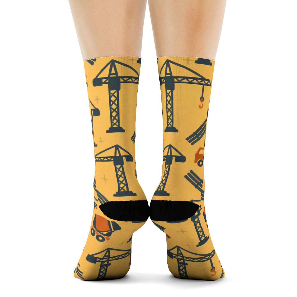 Tessellated Crane Grid Civil Engineer Edition premium sports crew socks