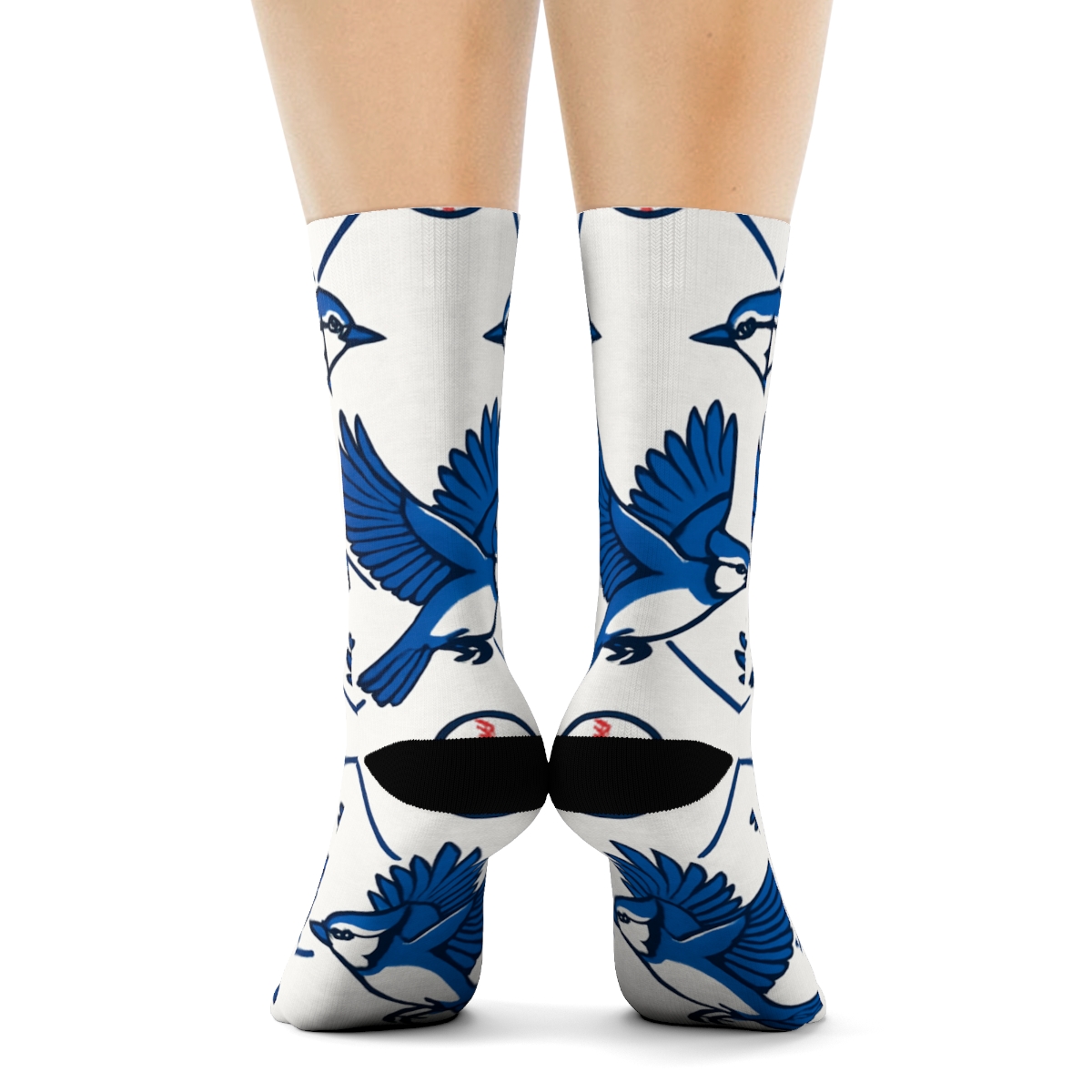 Blue Jays Flight Diamond Pattern personalized crew socks