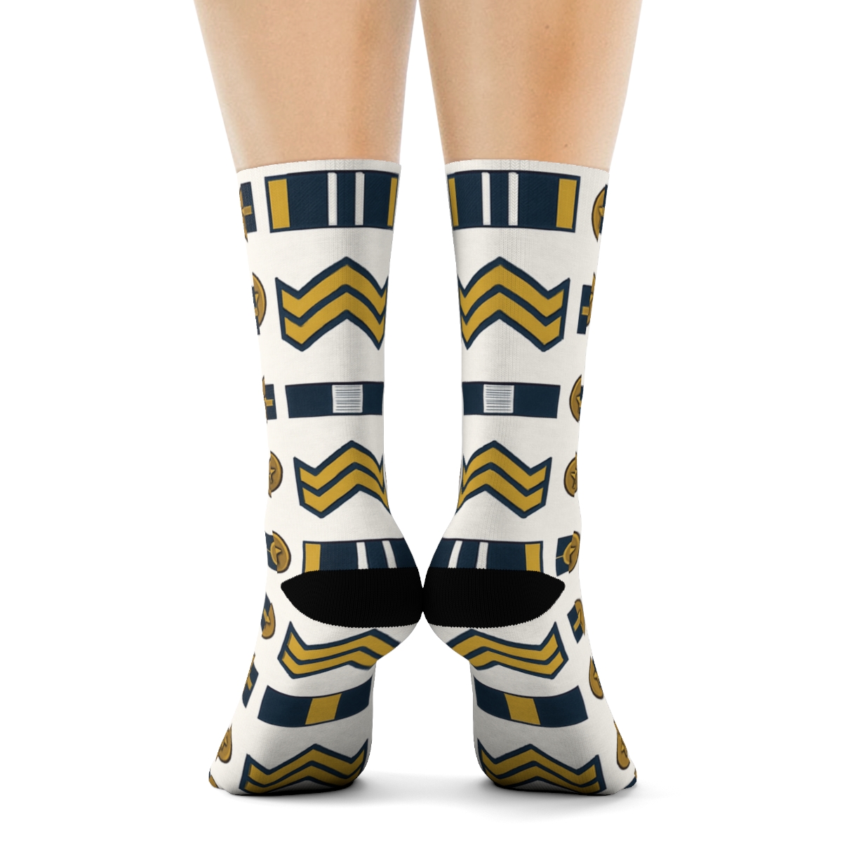 Ceremonial Chevrons And Service Ribbons Police Officer Edition soft everyday crew socks
