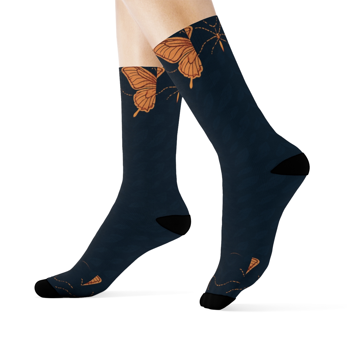 Swallowtail Border Parade custom crew socks