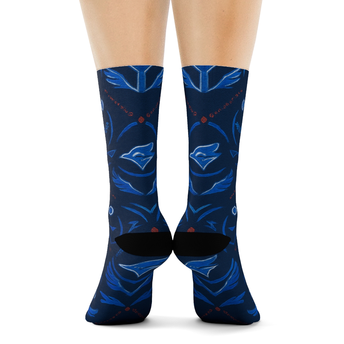 Stadium Light Lattice Blue Jays Pattern custom crew socks