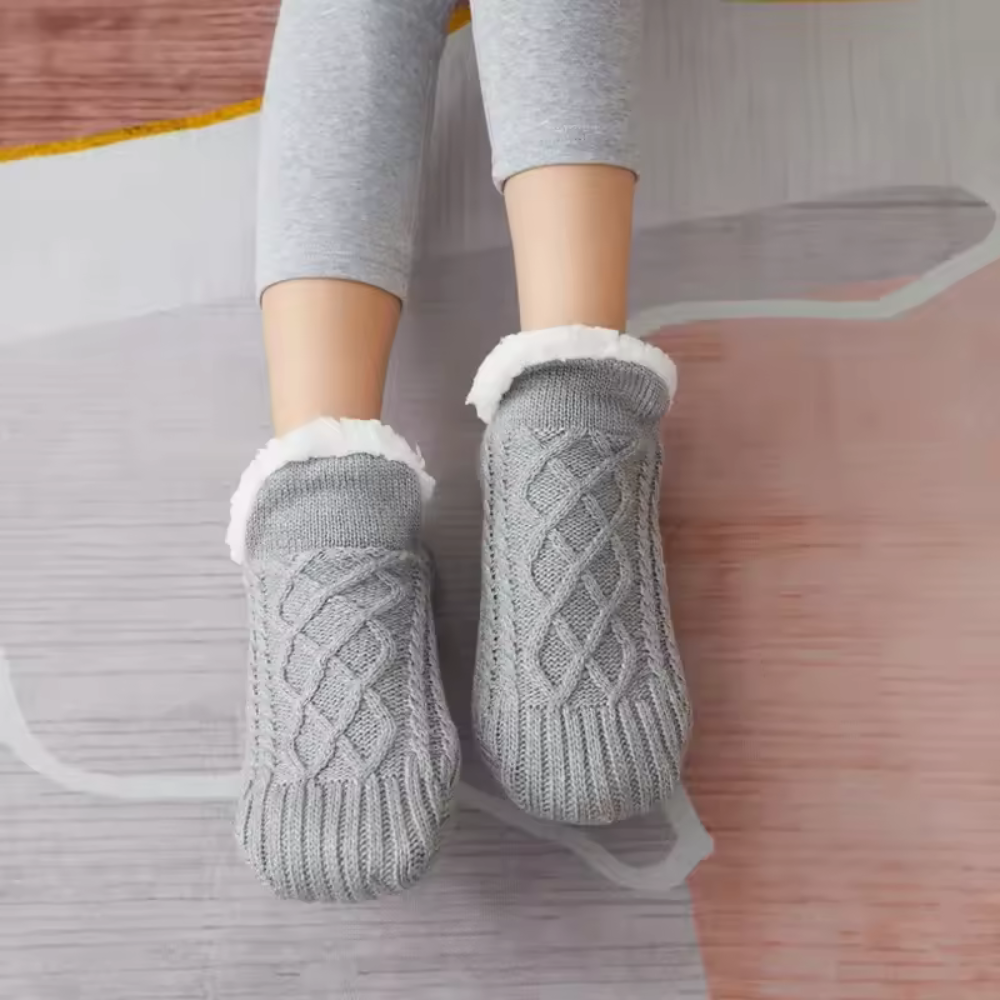 Cozy Knit Fleece Lined Indoor Winter Socks