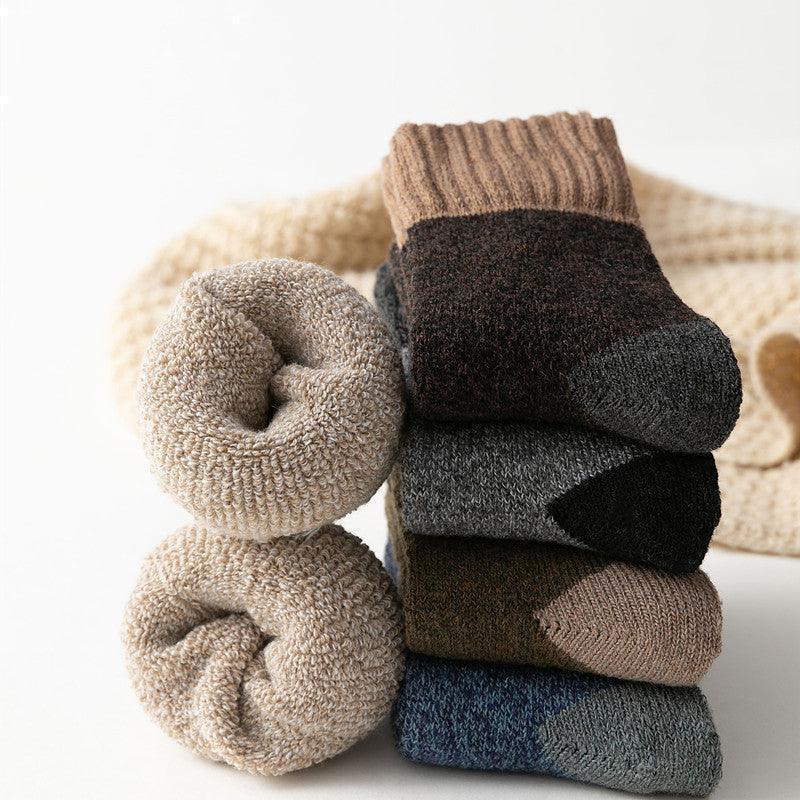 5 Pairs Retro Style Cotton Socks – Warmth and Vintage