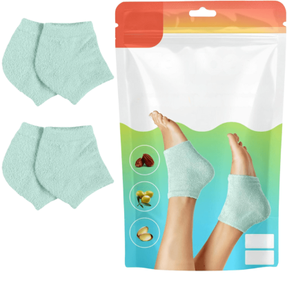 4 Pairs Moisturizing Gel Socks – Overnight Hydration for Soft Feet