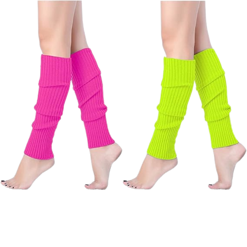 Pack Of 2 Women Juniors Ribbed Leg Warmers