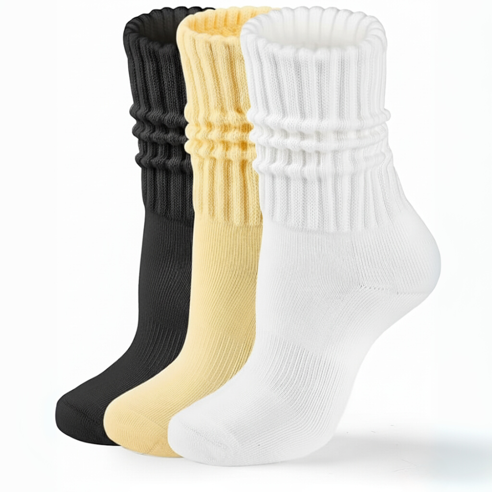 Pack Of 3 Women Slouchy Athletic Crew Socks