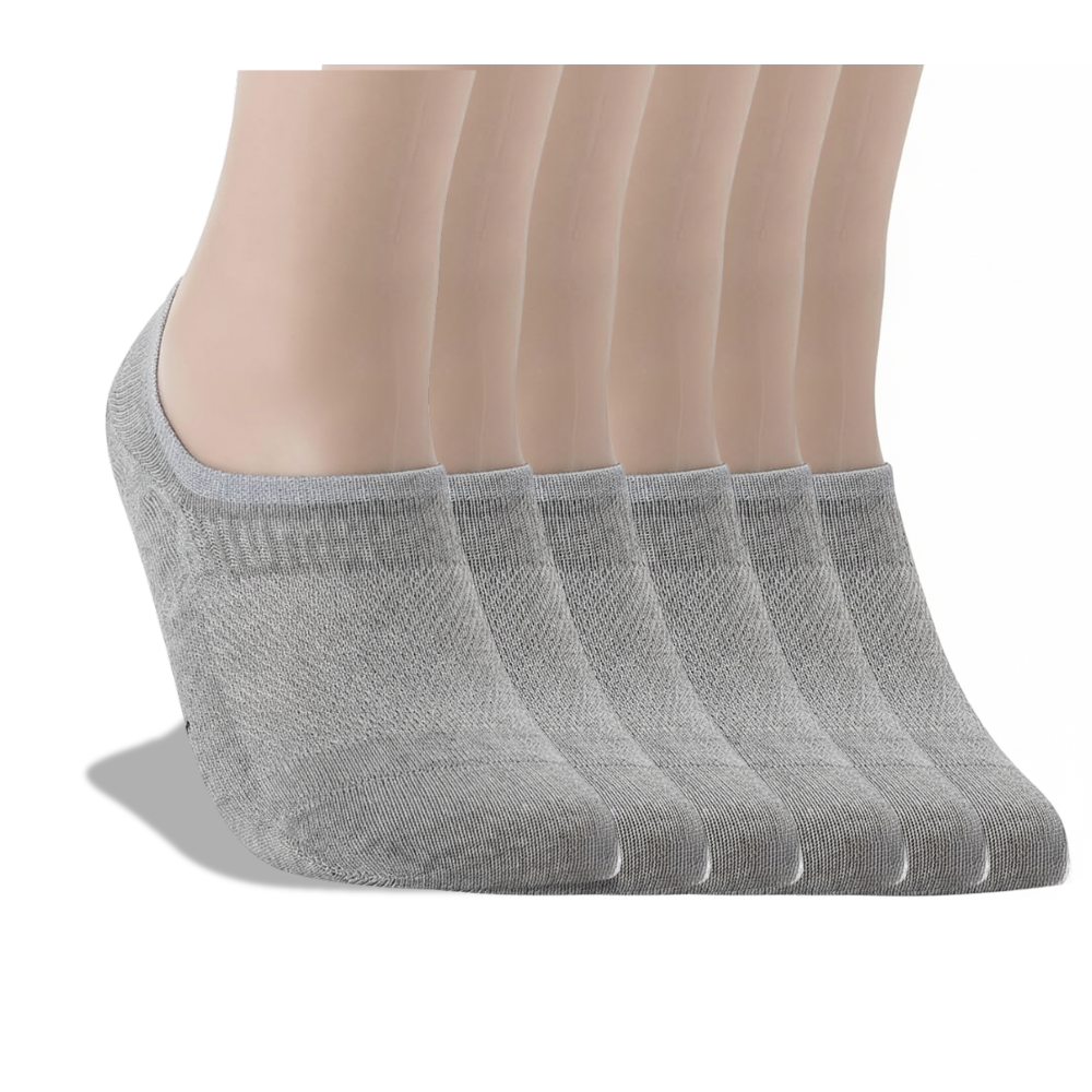 6 Pairs Of  Seamless Wide Toe No Show Socks