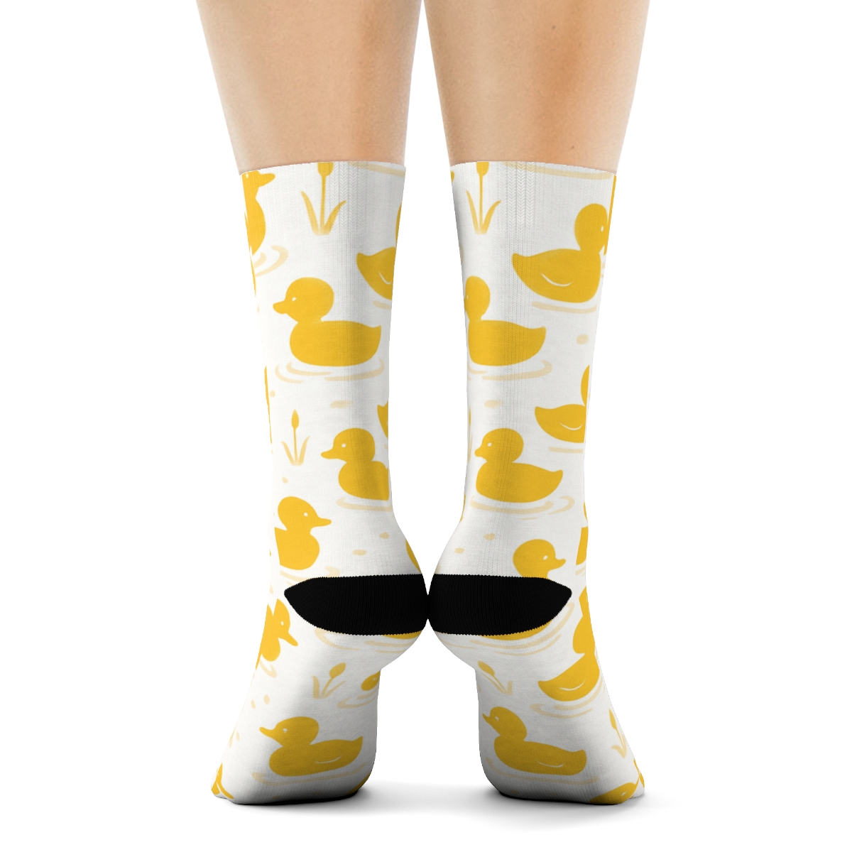 Pond Ripple Parade With Duckling Bands premium sports crew socks