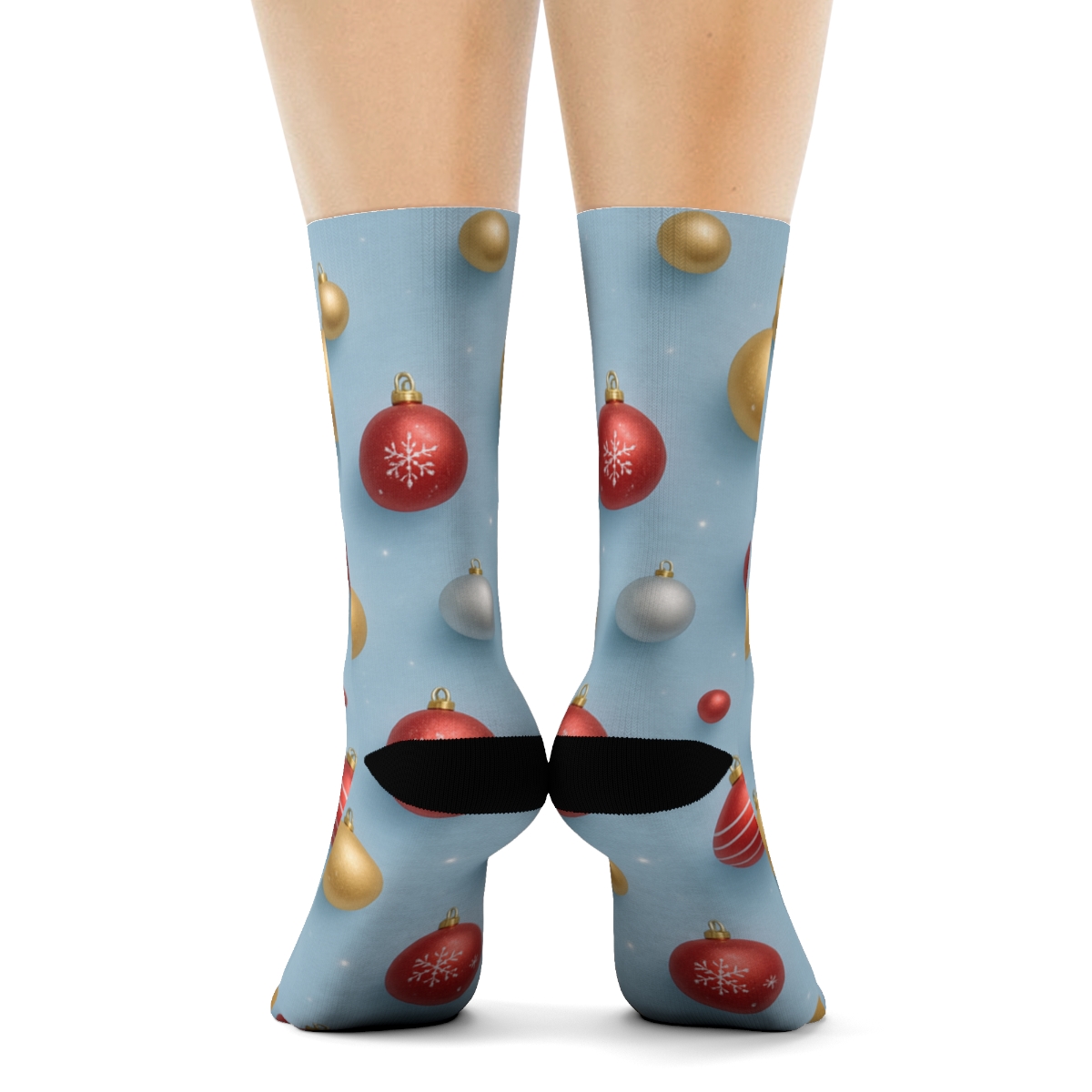 Holiday Bauble Galaxy Scatter comfortable cotton crew socks