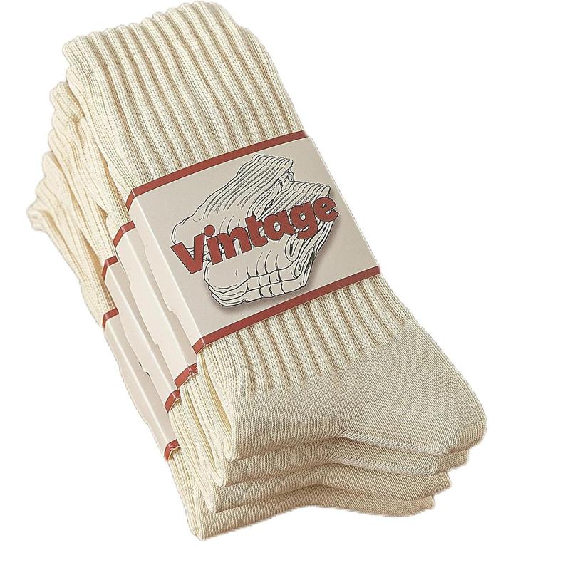 Pack of 4 Soft Seamless Crew Socks for Everyday Wear for Men